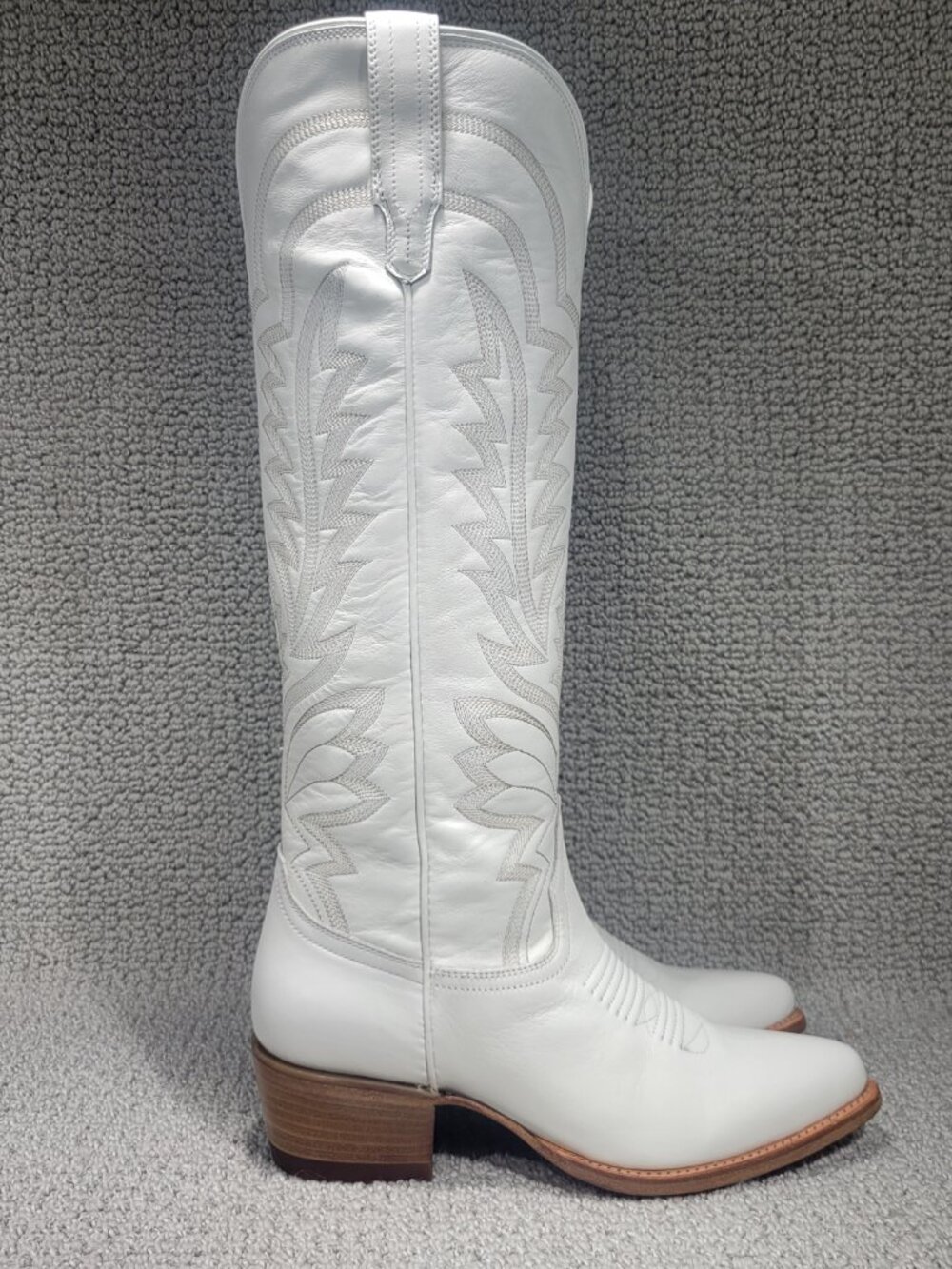 Tecovas The Abby Women's US Size 9B Snow Cowhide Leather Cowgirl Boots - Picture 7 of 14